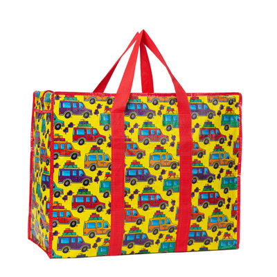 gepersonaliseerde grootte print ontwerp pp geweven zip shopping polypropyleen zakken leverancier