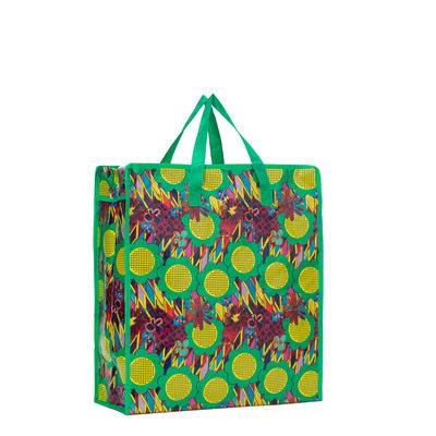 gepersonaliseerde grootte print ontwerp pp geweven zip shopping polypropyleen zakken leverancier