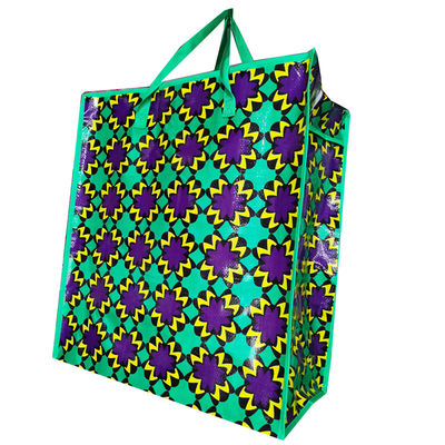 gepersonaliseerde grootte print ontwerp pp geweven zip shopping polypropyleen zakken leverancier