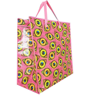 Laminated Woven Pp Shopping Bag Glanzend Helder Herbruikbare Kruidenierszakken Custom