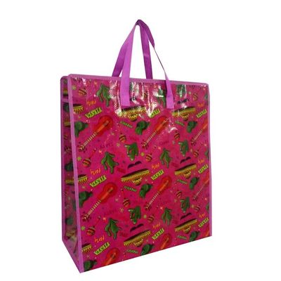 Flower Design Environmental Laminated Woven Customized Shopping Bags Recycled Woven Polypropyleen Shopping Bags