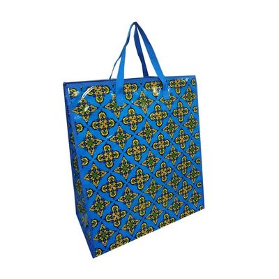 Flower Design Environmental Laminated Woven Customized Shopping Bags Recycled Woven Polypropyleen Shopping Bags