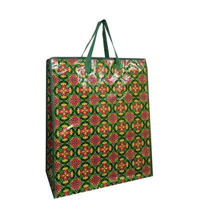 Flower Design Environmental Laminated Woven Customized Shopping Bags Recycled Woven Polypropyleen Shopping Bags