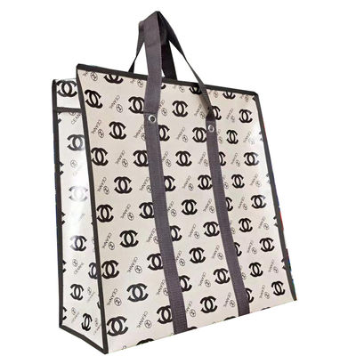 Canvas Shopping Tote Bag met rits sluiting en aanpasbaar ontwerp