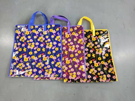 Eco-vriendelijke gepersonaliseerde winkeltassen met gravure geprint rits sluiting